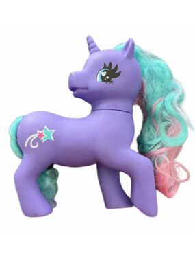 Vintage Gi-Go Wonder Pony Land Purple Unicorn | Teal Hair | Mold L-16-B1